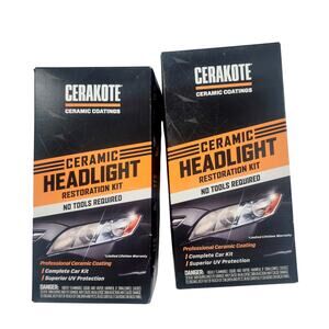 Cerakote Ceramic Headlight Restoration Kit UV Protection No Tools Required 2 Box